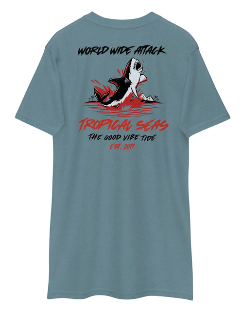 Load image into Gallery viewer, Men&#39;s Premium World Wide Attack Tropical Shark T-shirt
