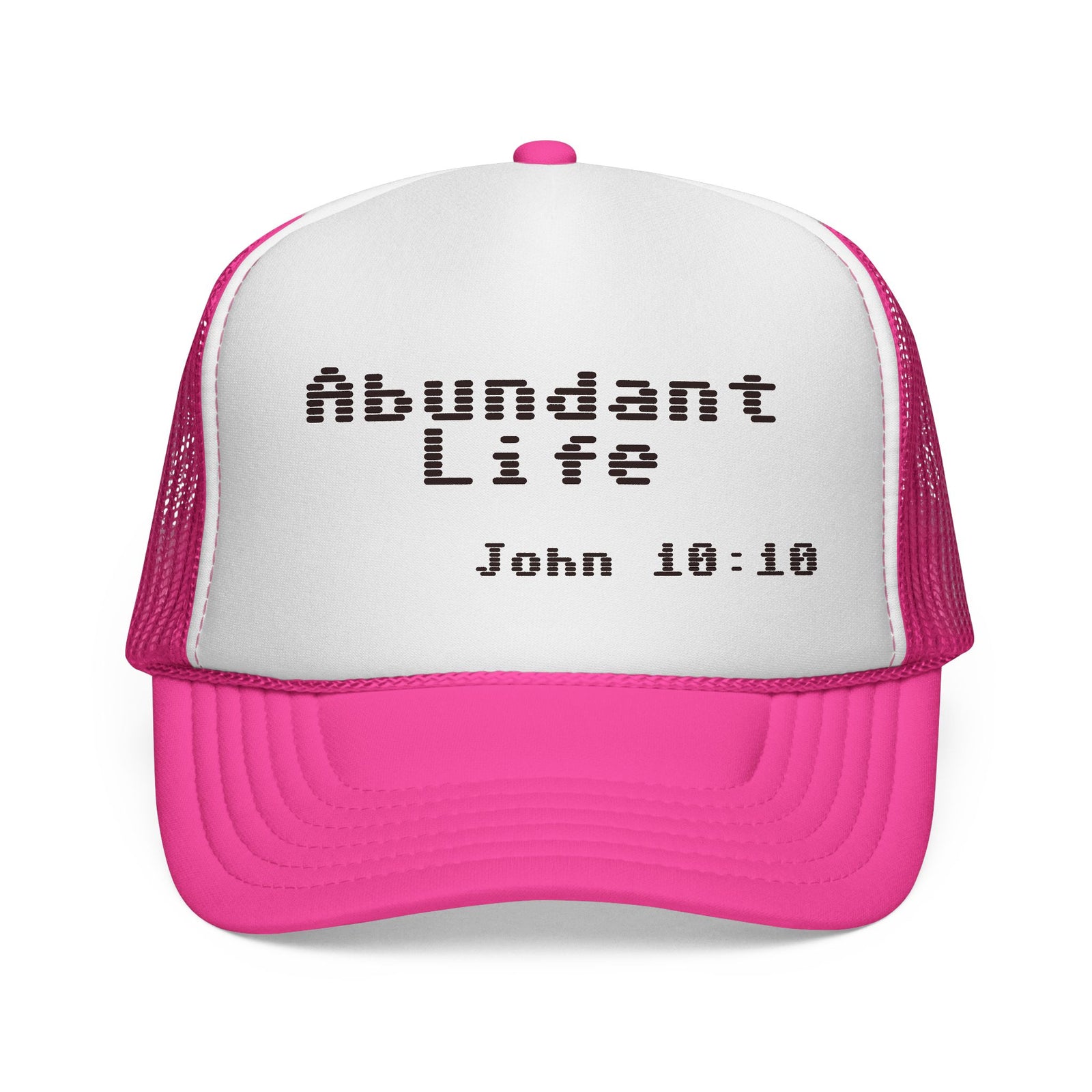 Abundant Life Trucker Cap, Faith-Based Gift, Christian Headwear, Inspirational Cap, Religious Apparel, Summer Outdoor Accessory