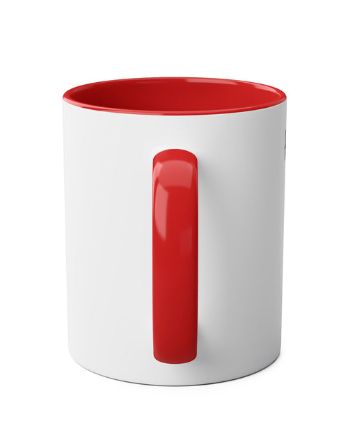 Load image into Gallery viewer, Horse Enthusiast Two-Tone Coffee Mug, Perfect for Gifts, Horse Lovers, Equestrian Decor, Animal Lover&#39;s Mug, Personalized Horse Gift
