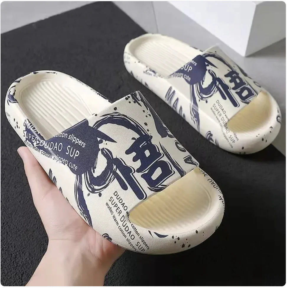 Men's Thick Sole Comfort Slippers for Home