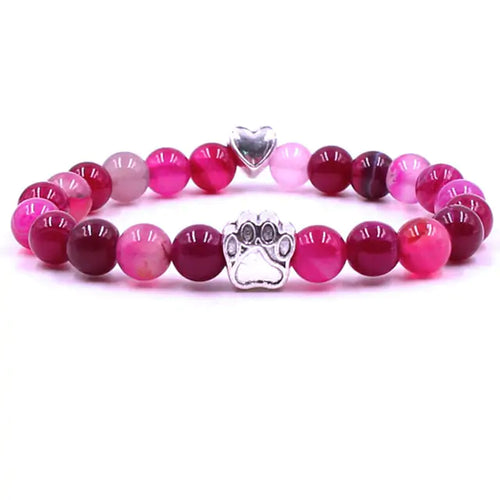 Load image into Gallery viewer, Pet Footprint Stone Bracelets
