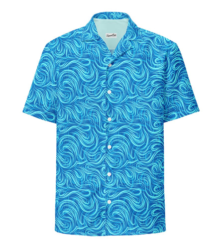 Tsunami Island Party Button Down Hawaiian Shirt - Coastal Summer 2024 Collection