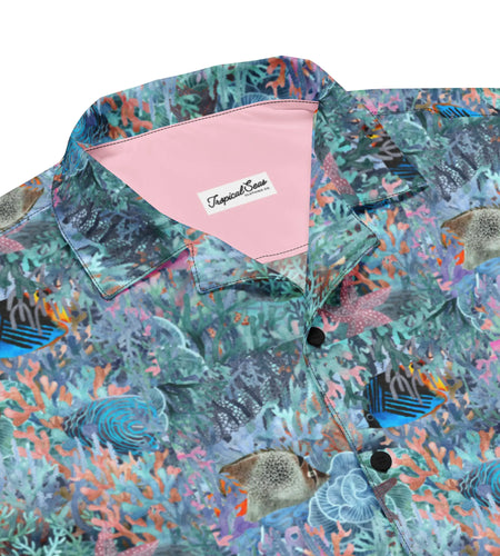 Marine Life Party Button Down Hawaiian Shirt - Coastal Summer 2024 Collection