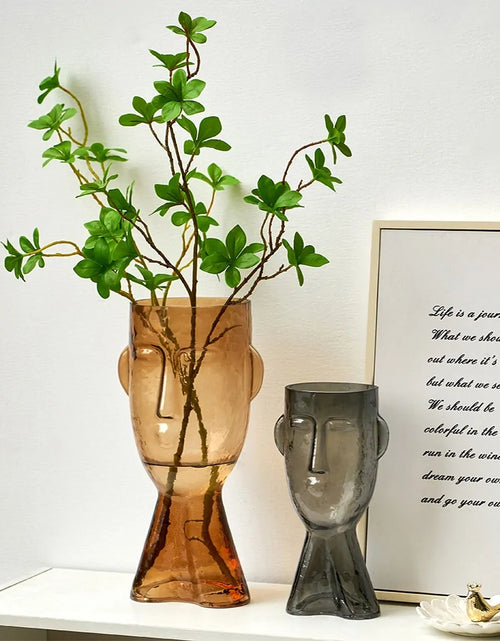 Load image into Gallery viewer, Human Head Glass Vase
