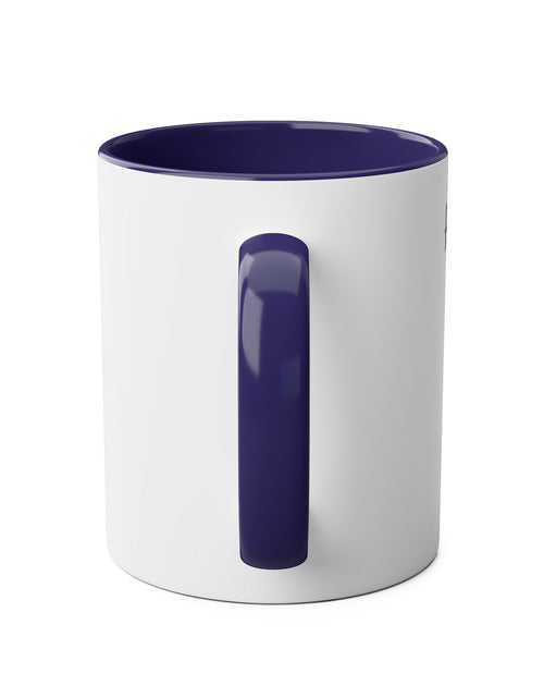 Load image into Gallery viewer, Horse Enthusiast Two-Tone Coffee Mug, Perfect for Gifts, Horse Lovers, Equestrian Decor, Animal Lover&#39;s Mug, Personalized Horse Gift
