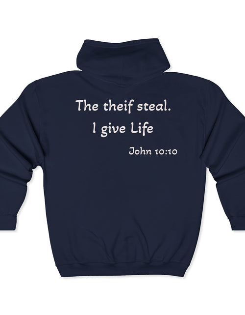 Load image into Gallery viewer, Cozy Full Zip Hooded Sweatshirt - Perfect for Chilly Evenings and Casual Outings
