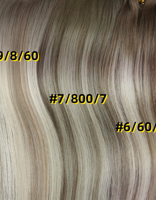 Load image into Gallery viewer, Full Shine Clip in Human Hair Extensions 20 Inch Seamless Clip in Hair Extensions Straight Remy Hair Cool Taupe Ombre Highlight Blonde Damage Free Hair Extensions Clip ins 20 Inch(Pack of 1) #7/800/7 Cool Taupe Mix Blonde
