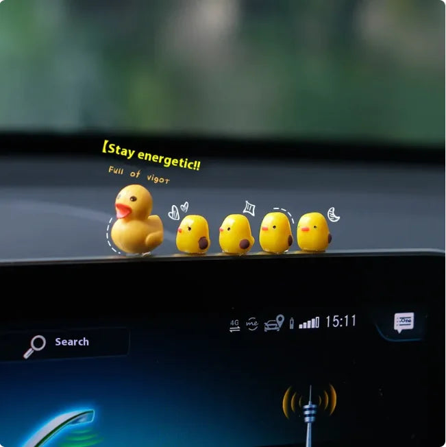 Quack Joy Mini Yellow Duck Car Dashboard Ornament