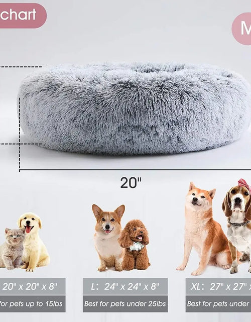 Load image into Gallery viewer, Calming Anti-Anxiety Donut Bed for Dogs and Cats
