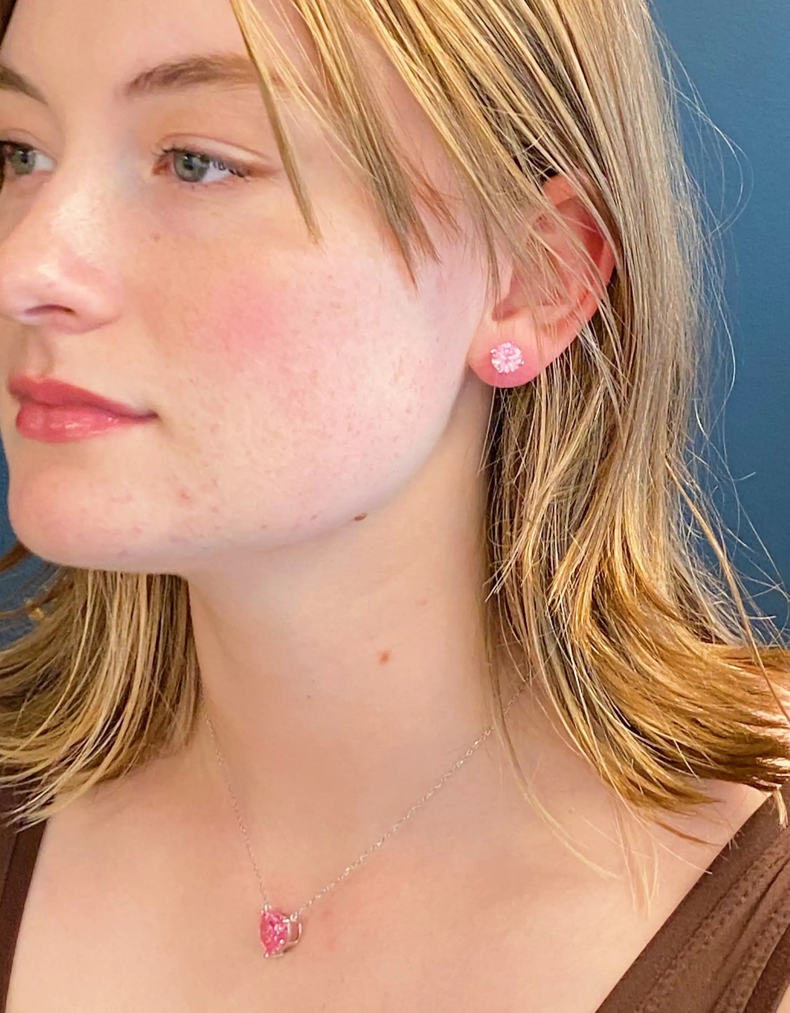Exceptional Cut Sterling Silver Stud Earrings