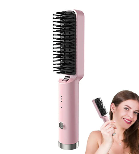 Fast Heated Straightener Brush Hair
