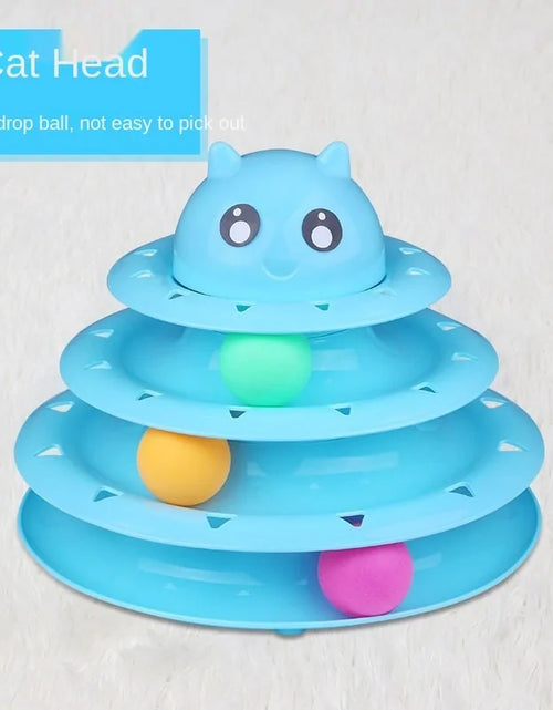 Load image into Gallery viewer, Turntable Balls 4 Layers Play Track Plate Cats Toys
