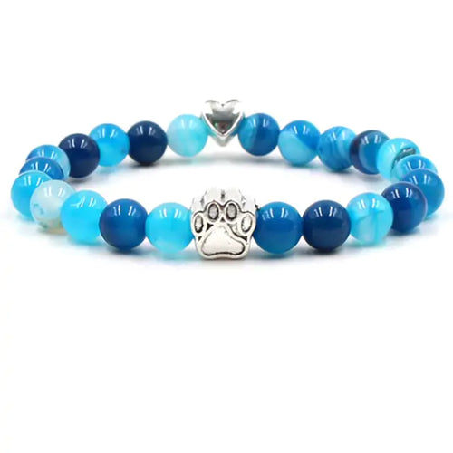 Load image into Gallery viewer, Pet Footprint Stone Bracelets
