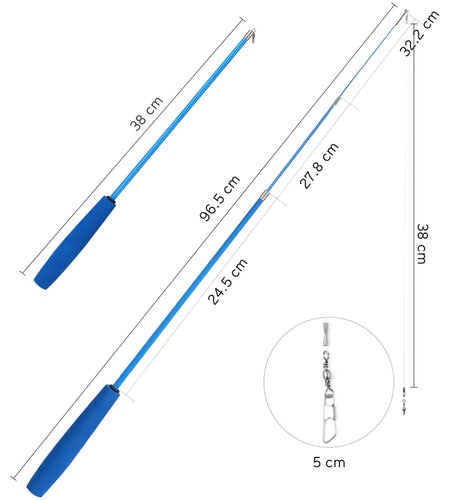 Retractable Cat Feather Toy for Indoor Cats