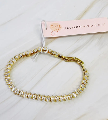 Marquise Cut Sparkle Tennis Bracelet