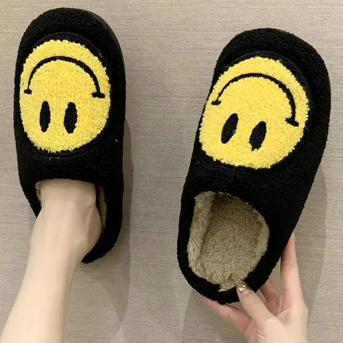 Load image into Gallery viewer, Cute Smile Pattern Fluffy Slippers
