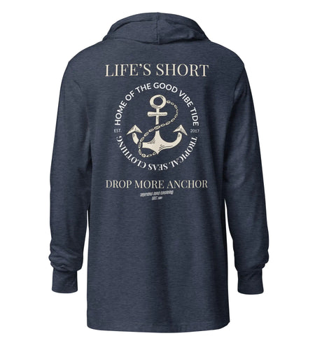 Unisex Drop More Anchor Hooded Long-Sleeve Tee