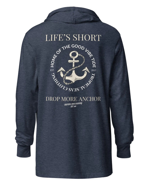Load image into Gallery viewer, Unisex Drop More Anchor Hooded Long-Sleeve Tee
