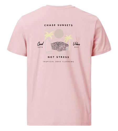 Chase Sunsets, Not Stress Organic Cotton T-Shirt