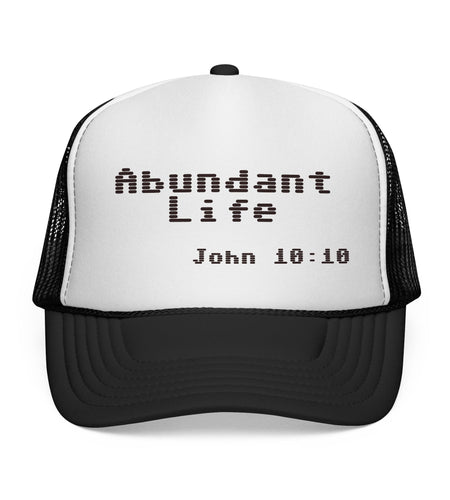 Abundant Life Trucker Cap, Faith-Based Gift, Christian Headwear, Inspirational Cap, Religious Apparel, Summer Outdoor Accessory