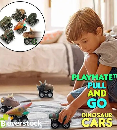 Pull And Go Dinosaur Cars