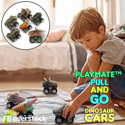 Load image into Gallery viewer, Pull And Go Dinosaur Cars
