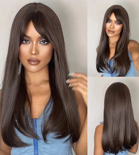 Synthetic Long Brown Wig