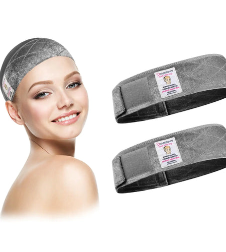 Dreamlover Wig Grip Bands for Keeping Wigs in Place, Wig Grip Headband, Grey, 2 Pieces