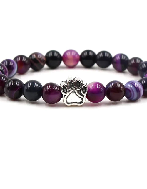 Load image into Gallery viewer, Pet Footprint Stone Bracelets
