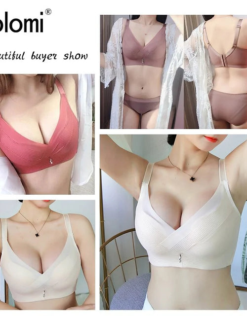 Load image into Gallery viewer, Wire-Free Push-Up Bras with Wide Straps

