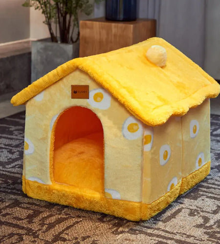 Foldable Winter Warm Dog House Kennel Bed Mat for Small to Medium Pets