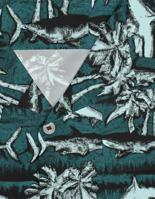 Load image into Gallery viewer, Men&#39;s Vintage Chalk Shark Hawaiian Shirt
