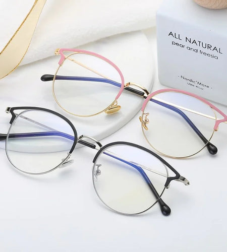 Round Cat Eyeglasses