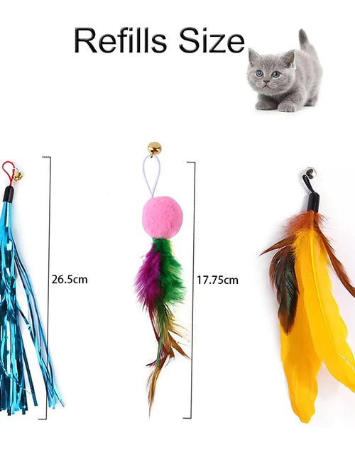 Load image into Gallery viewer, Retractable Cat Feather Toy for Indoor Cats

