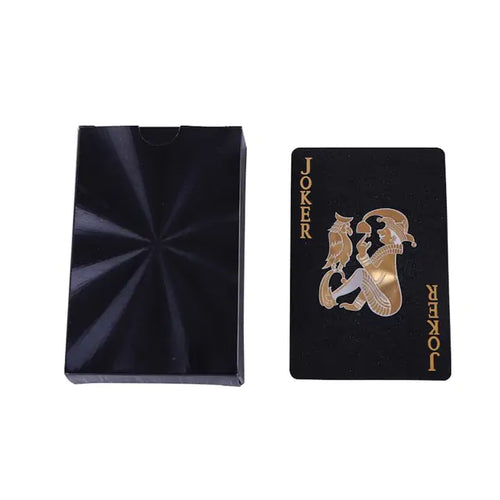 Load image into Gallery viewer, Black Gold Playing Cards
