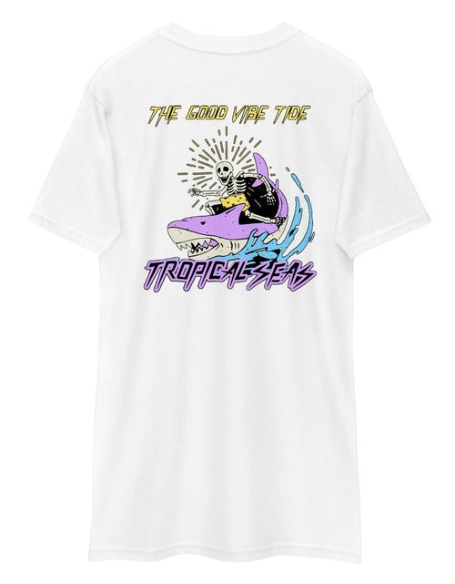 Load image into Gallery viewer, Men&#39;s Premium Tropical Neon Ride Shark T-shirt
