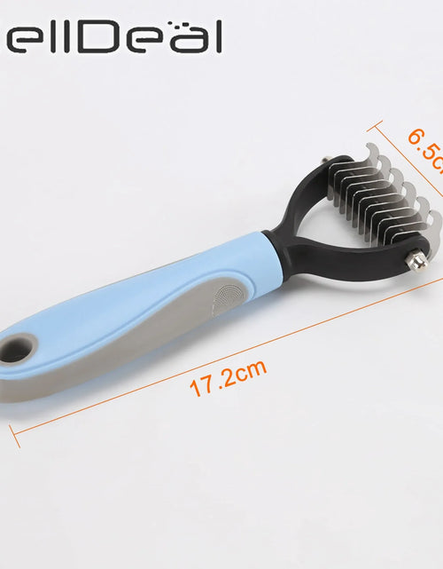 Load image into Gallery viewer, Precise Hair Removal Comb: Dematting and Deshedding Grooming Tool for Dogs and Cats
