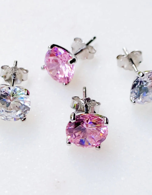 Load image into Gallery viewer, Exceptional Cut Sterling Silver Stud Earrings
