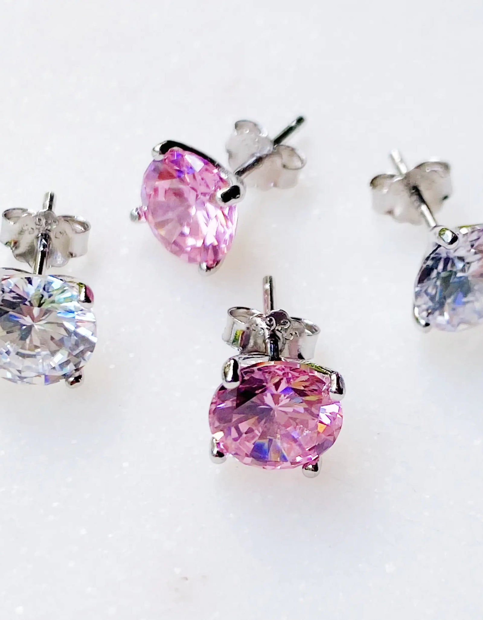 Exceptional Cut Sterling Silver Stud Earrings