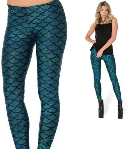 Leg Shaping Reflective Mermaid Leggings