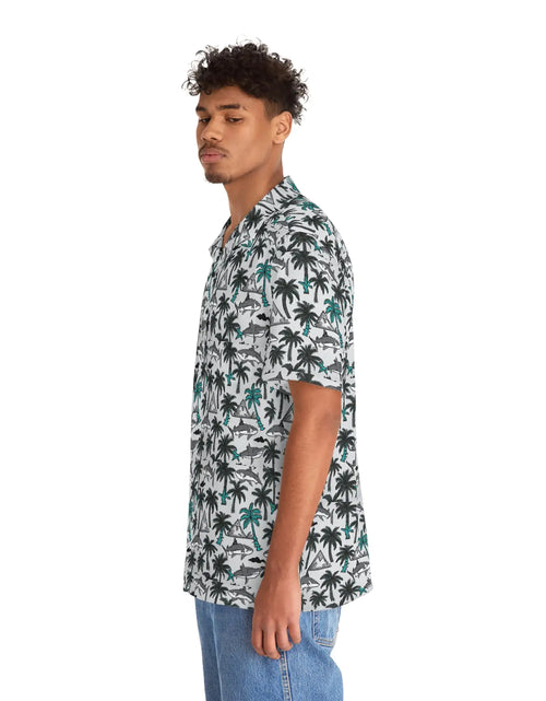 Load image into Gallery viewer, Men&#39;s Shark Infested Palms Hawaiian Shirt
