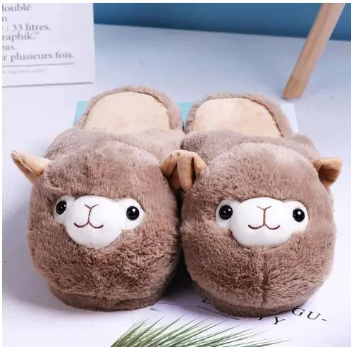 Load image into Gallery viewer, Fluffy Alpaca Slippers
