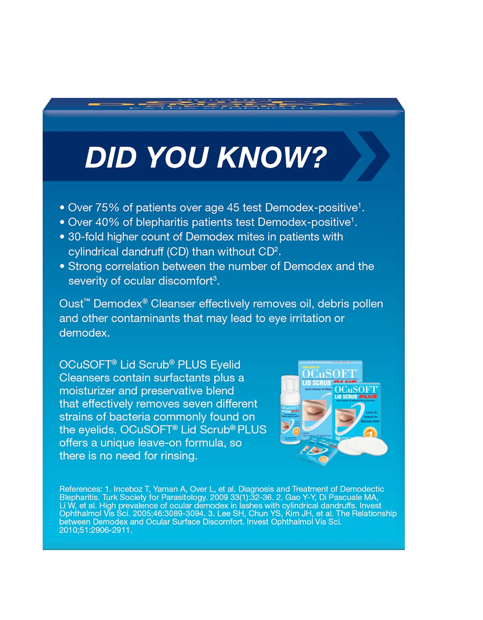 Oust Demodex Cleanser Pre-Moistened Pads 30ct