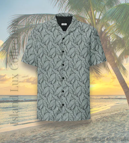 Grey Palm button shirt