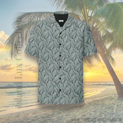 Load image into Gallery viewer, Grey Palm button shirt
