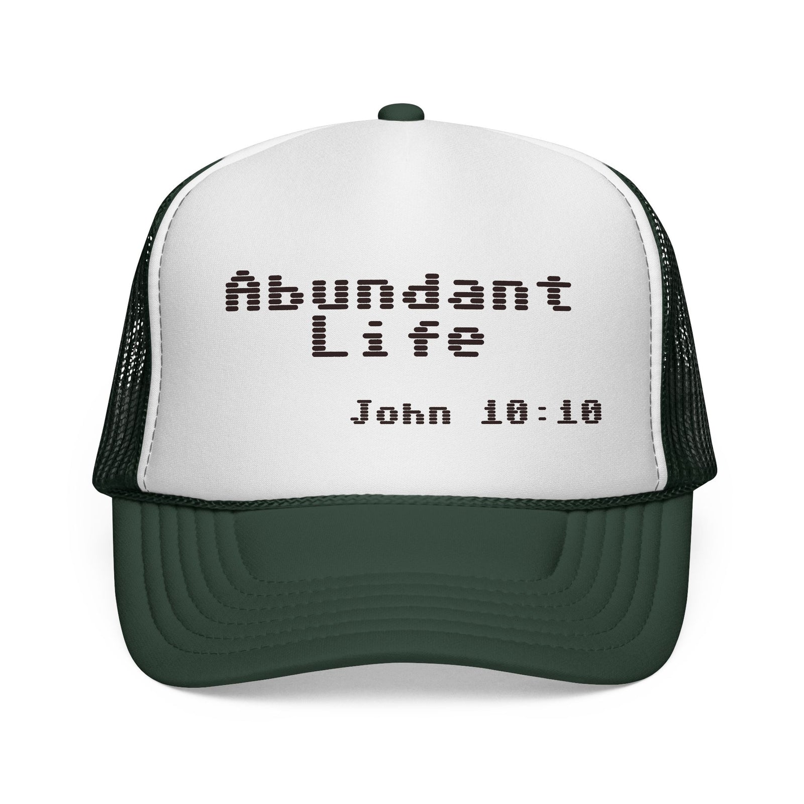 Abundant Life Trucker Cap, Faith-Based Gift, Christian Headwear, Inspirational Cap, Religious Apparel, Summer Outdoor Accessory