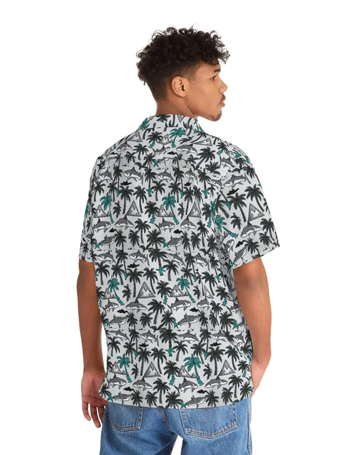 Load image into Gallery viewer, Men&#39;s Shark Infested Palms Hawaiian Shirt
