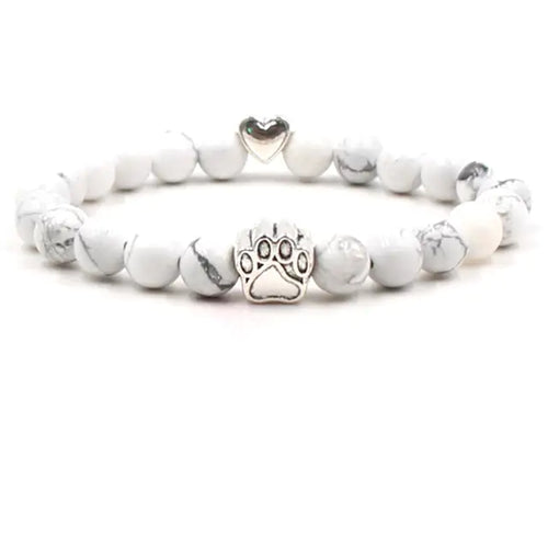 Load image into Gallery viewer, Pet Footprint Stone Bracelets
