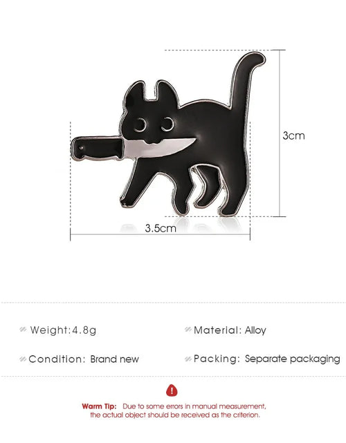 Load image into Gallery viewer, Black Cat Brooch
