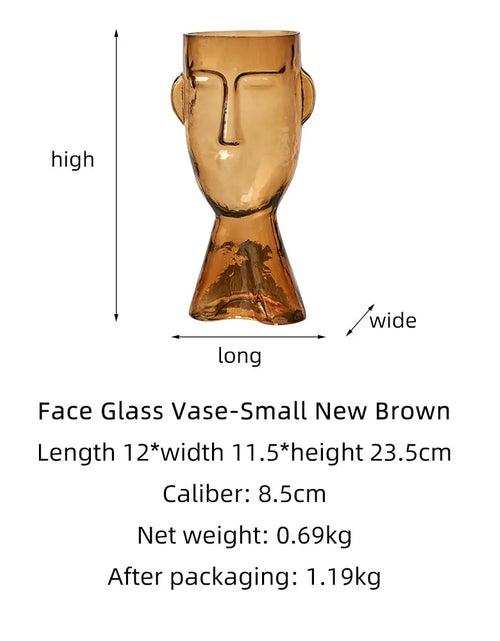 Load image into Gallery viewer, Human Head Glass Vase
